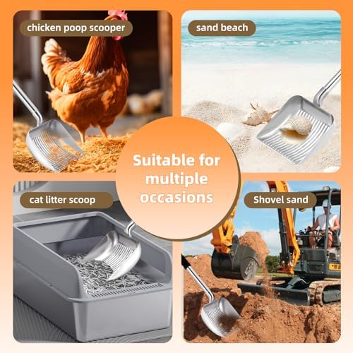 Metal Cat Litter Scoop, Stainless Steel Kitty Litter Scooper - Image 7