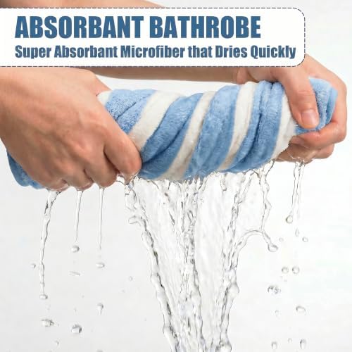 Fast‑Drying Dog Bathrobe, Absorbent Striped Pet Towel - Image 3