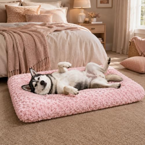Dog Bed Large Size, Plush Washable Pet Bed Mat, Dog Crate Bed 41"x27" - Image 6