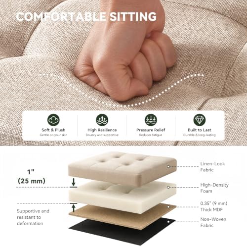 3-in-1 Cat Litter Box Enclosure Furniture, Cat Ottoman Bench - Image 4