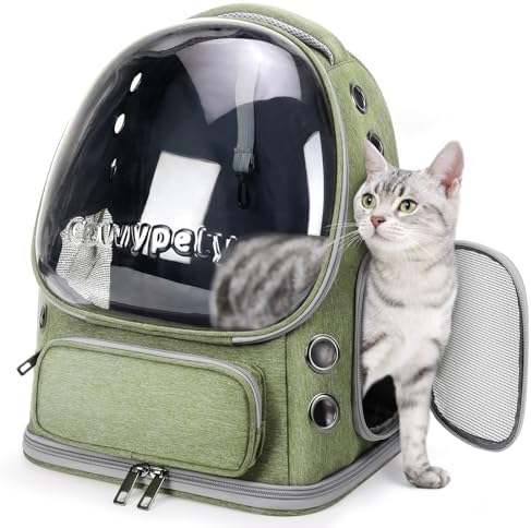 Cawypety Cat Backpack Carrier, Breathable Cat Carrier Large Space Bubble Pet by Cawypety