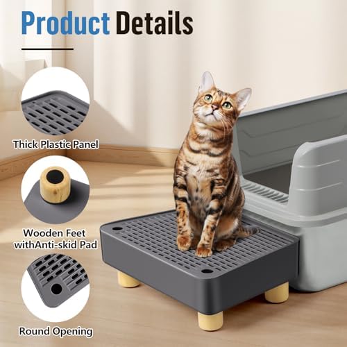Extra Large Cat Litter Box Step Ramp, Cat's Litter Catcher Mat - Image 4
