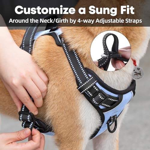 PoyPet No Pull Dog Harness Large, Reflective Vest - Image 4