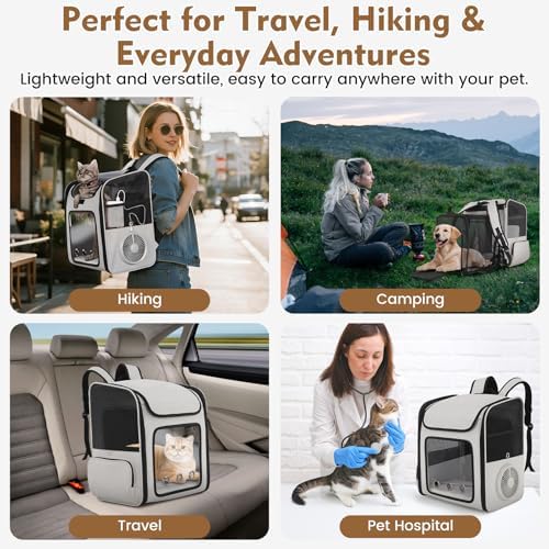 Cat Backpack Carrier with Cooling Fan & Heating Pad up to 18 lbs - Image 7