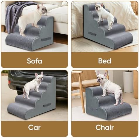PAWSCRAT 5-Step Pet Stairs for High Beds & Sofas, 22.8''H Dog Stairs - Image 7