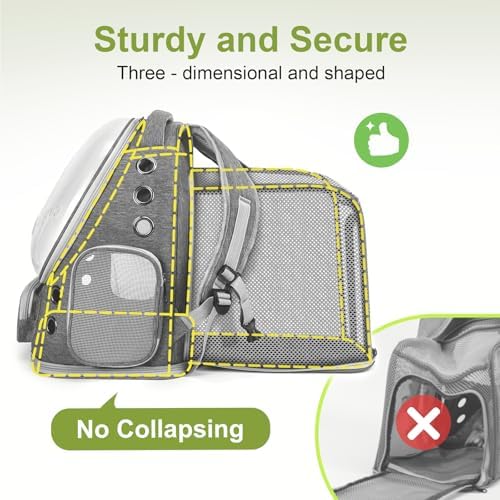 Cawypety Expandable Cat Backpack Large Space Cat Bubble Backpack Carrier - Image 4