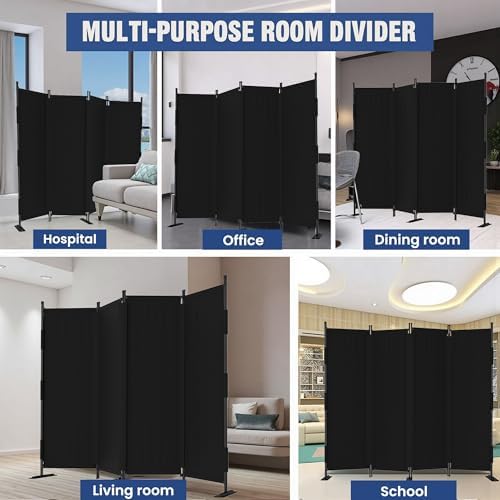 Room Divider, 4 Panel Upgraded 88” Folding Screen Highly Secretive - Image 7