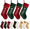 Personalized Christmas Stockings 5 Pack Red Green, Velvet by Ugiftcorner
