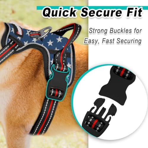 BARKBAY Dog Harness for Medium Sized Dog No Pull Mesh 2 Clips Dog Vest - Image 7