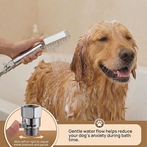 Dog Shower Attachment with Adjustable Water Pressure & Pause Mode - Image 2
