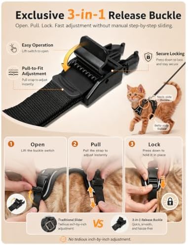 Cat Harness and Leash Set, Escape Proof Kitten Harness - Image 4