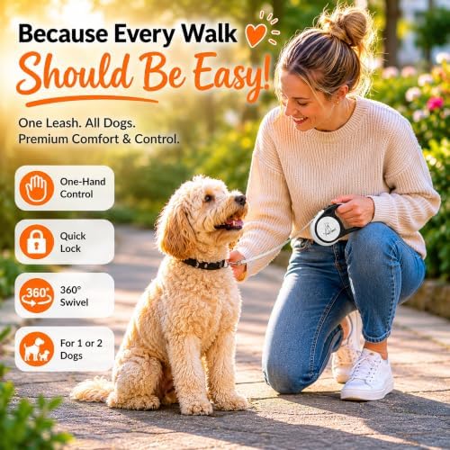 Dual Retractable Dog Leash – 16 FT Tangle-Free Leash - Image 7