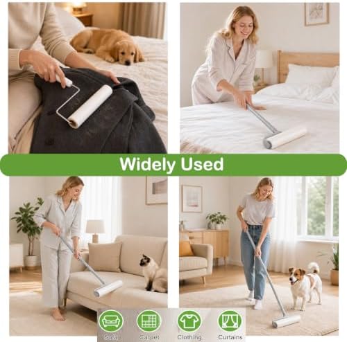 10 Inch Lint Roller Refills for Pet Hair Extra Sticky Refills, 360 Sheets - Image 6