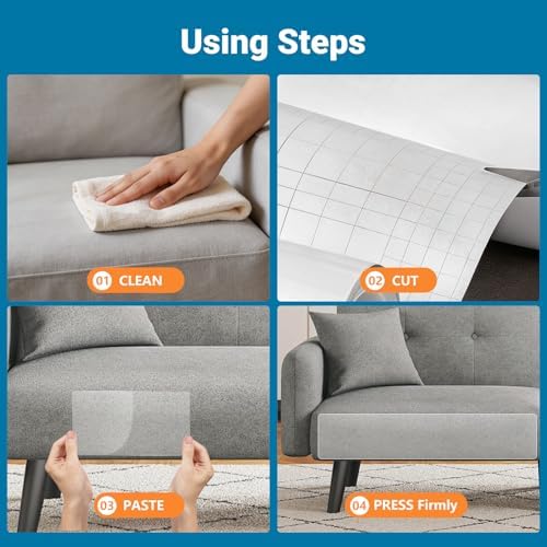 Anti Cat Scratch Furniture Protector – Clear Thicken Vinyl Tape 160"x17" - Image 3