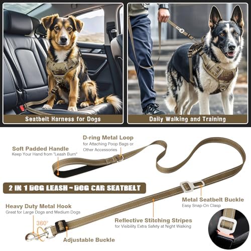 Tactical Service Dog Vest and Leash Set - Image 4
