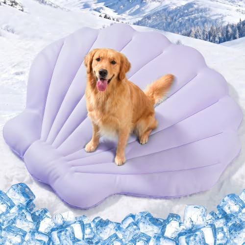 Q-Max>0.5 Dog Cooling Mat 47''×47'', Shell Purple by Tivray