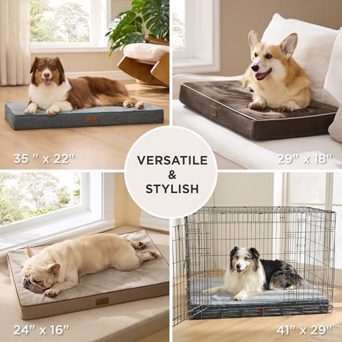 Bedsure Memory Foam Dog Bed Medium Size Dog, Orthopedic Crate Pads - Image 6