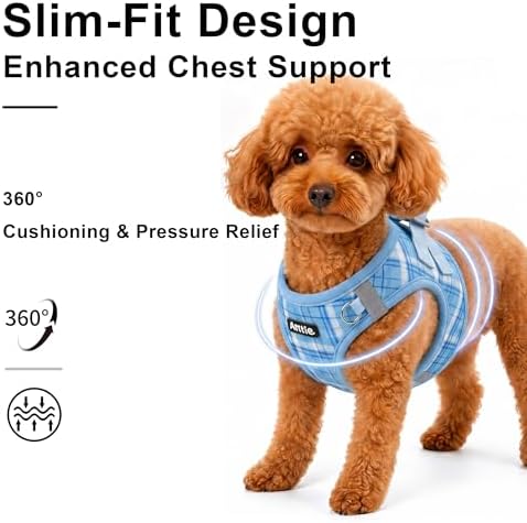 AIITLE Step in Dog Harness and Leash Set Plaid Adjustable - Image 4
