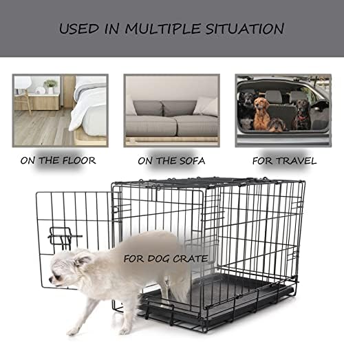 Exsnugy Washable Dog Bed Mat Medium Size Fluffy Pet Crate Pad 24x18 - Image 4