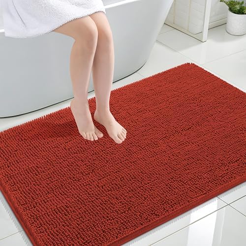 OLANLY Large Bathroom Rugs 47x32, Extra Soft Absorbent Chenille Bath Rugs by OLANLY