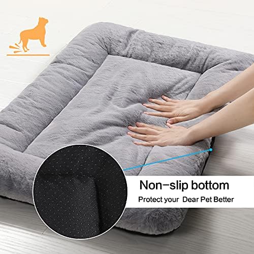 Dog Crate Pad Washable Dog Bed for Crate Large Cozy Mat 42-Inch Gray - Image 6
