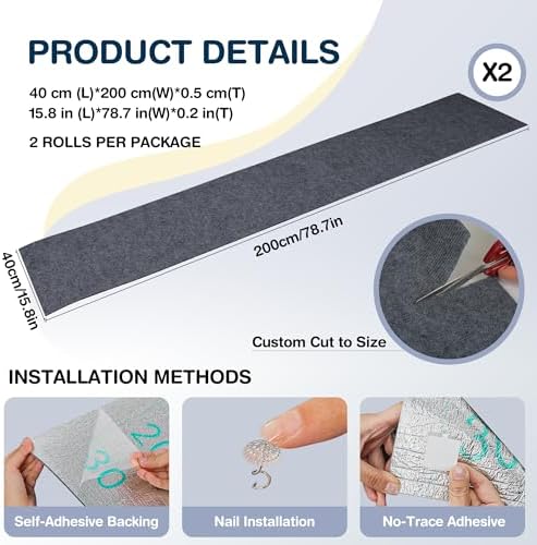 157.5" x 15.8" Cat Scratch Furniture Protector, Self-Adhesive Couch Protector - Image 2