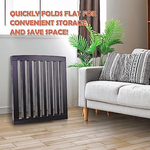 Dog Gate Pet Gate Indoor for Stairs Doorways 82x24 Inch 4 Panels Dog Fence - Image 6