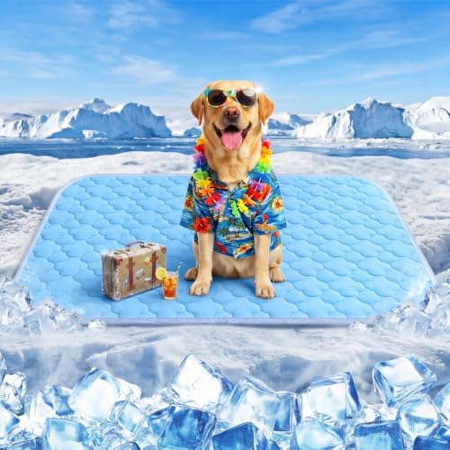 Dog Cooling Mat for Large Dogs, Long-Lasting Cool Pad for Dogs Outdoor & Indoor by Unknown