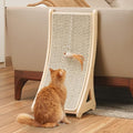 PETKARAY Curved Cat Scratcher, Sisal Kitty Scratching Ramp, L Shape Scratch Pad by PETKARAY