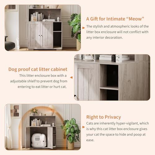 Garvee Dog-Proof Large Cat Litter Box Enclosure - Image 3