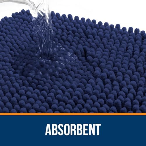 OLANLY Large Bathroom Rugs 59x35, Extra Soft Absorbent Chenille Bath Rugs - Image 4