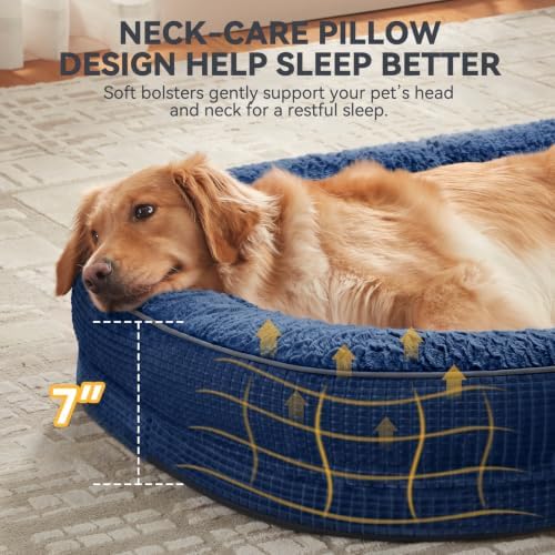 JOEJOY Orthopedic Dog Bed for Large Dogs, Egg-Crate Memory Foam Pet Bed - Image 4