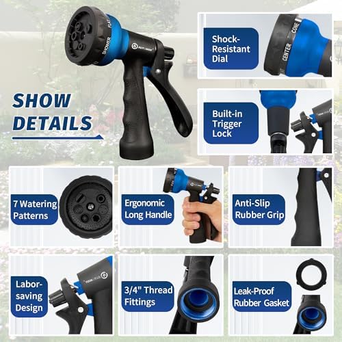 AUTOMAN-Garden-Hose-Nozzle, 2 Pack ABS Water Spray Nozzle - Image 3