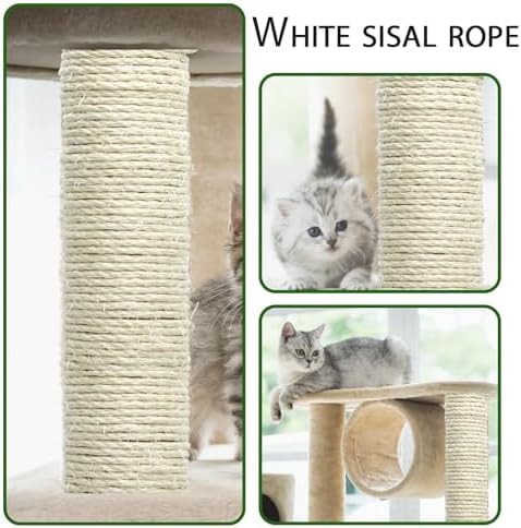 Cat Sisal Rope 164-Feet 4mm for Scratcher Repair and Replace Scratching Post - Image 2