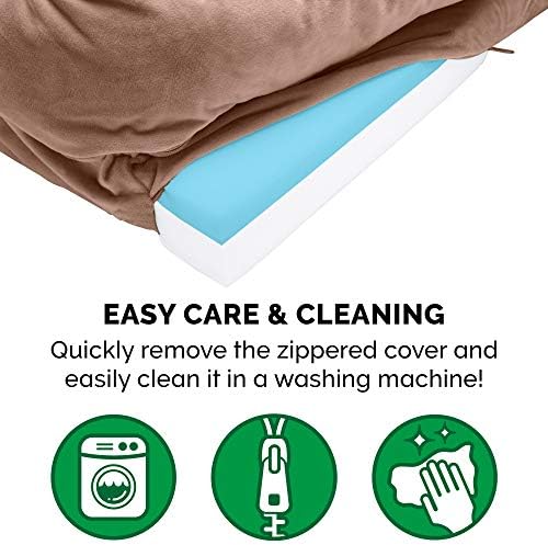 Furhaven Cooling Gel Dog Bed for Large/Medium Dogs w/ Removable Bolsters & - Image 7