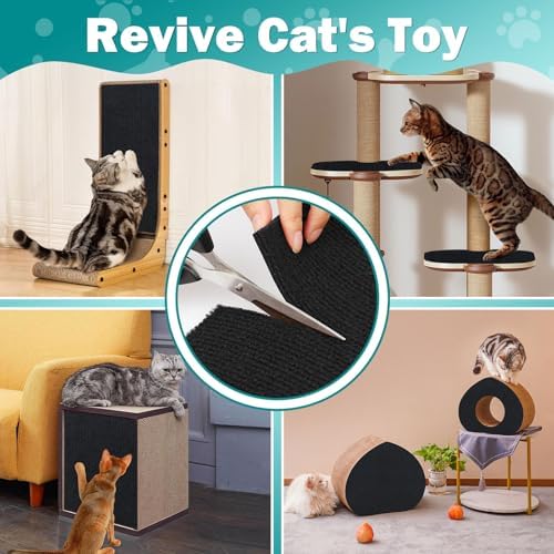 ENONCI 23.6x15.8 Cat Scratcher Mat, Self-Adhesive Cat Scratch Furniture - Image 5