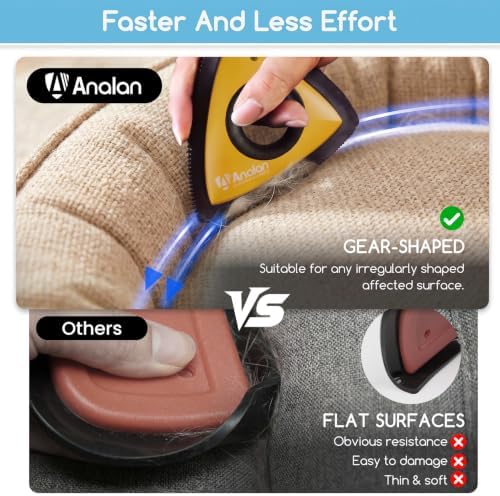 Analan Mini Pet Hair Remover for Car Detailing Dog Hair Tool Brush - Image 5