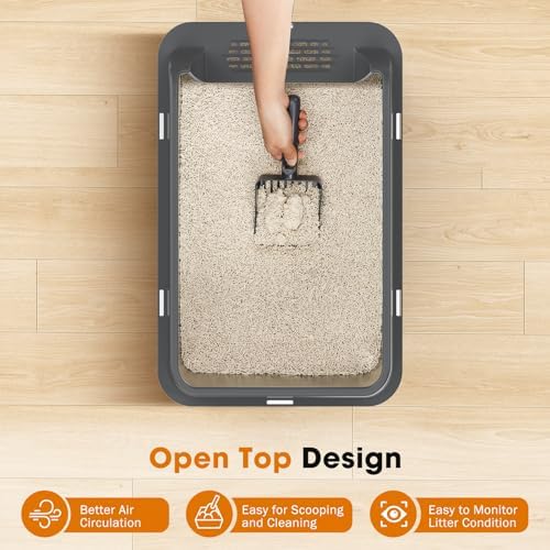 2PACK Stainless Steel Litter Box, Extra Large Litter Boxes - Image 7