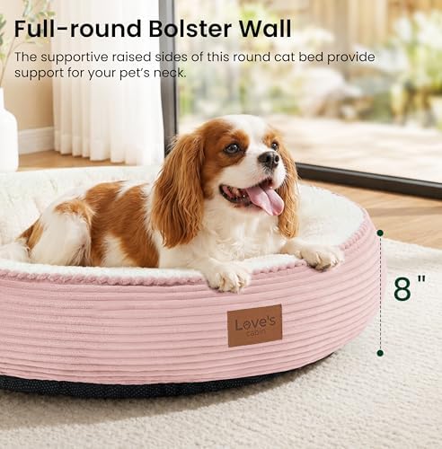 Love's cabin Round Donut Cat and Dog Cushion Bed, 30in Pet Bed - Image 6