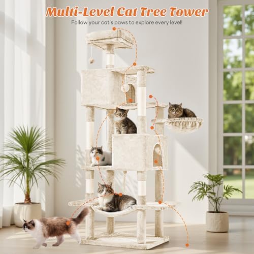 Large 66 Inch Cat Tree Tower - Image 5