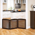PAWLAND Wooden Freestanding Foldable Pet Gate by PAWLANDPetSupplies