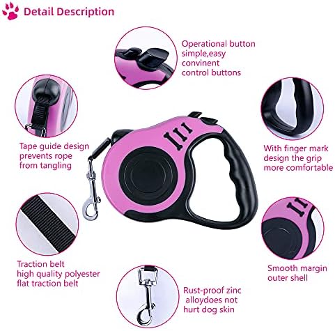 Retractable Dog Leash 10ft, Tangle-Free Expandable Leash - Image 4