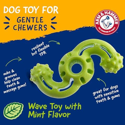 Arm & Hammer Nubbies Wave Dog Dental Chew Toy, Mint Flavor - Image 2