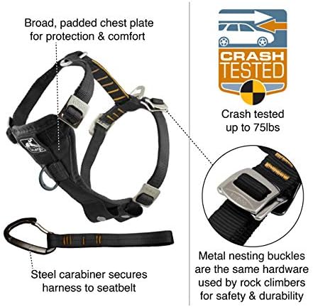Kurgo Enhanced Strength Tru-Fit Smart Harness, Ink Blue - Image 2