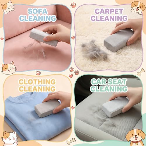 2 Pcs Pet Hair Remover Pumice Stone 3.74x2x1.6 in Dog Cat Fur Cleaning Tool - Image 6