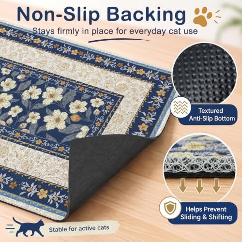 Unicorn Catcher 33"x22" Cat Litter Mat Non-Slip Washable Litter Box Mat - Image 3
