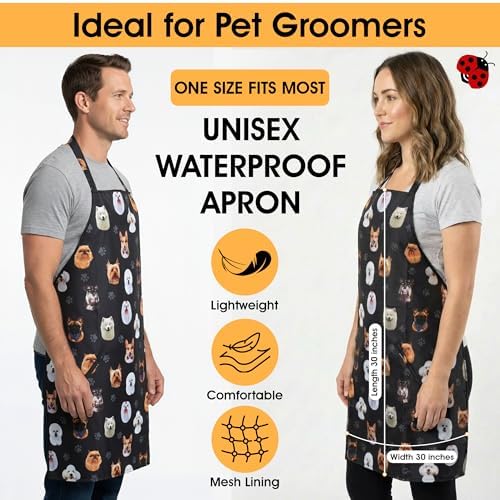 Ladybird Line 610 Unisex Dog Breeds Waterproof Apron, Hair Bleach Resistant - Image 2