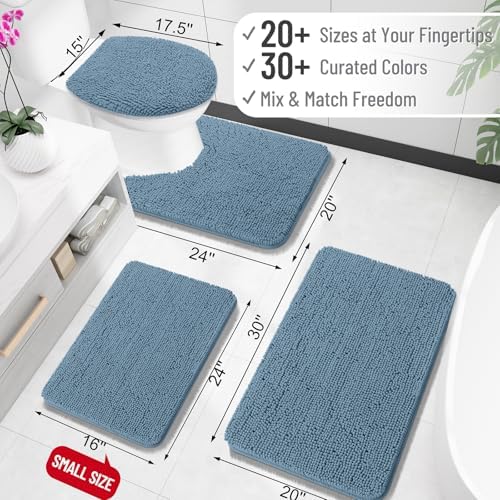OLANLY Bathroom Rugs 35x24, Extra Soft Absorbent Chenille Bath Rugs - Image 3