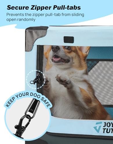 JOYTUTUS Collapsible Dog Crate, 26 Inch Portable Pet Crate - Image 2