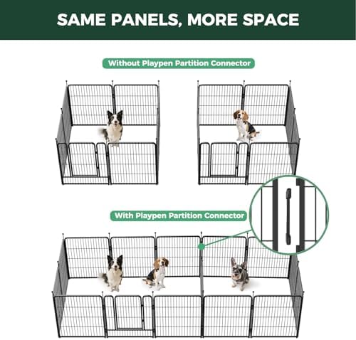 FXW Rollick Dog Playpen with Divider Connectors, 16 Panels - Image 3